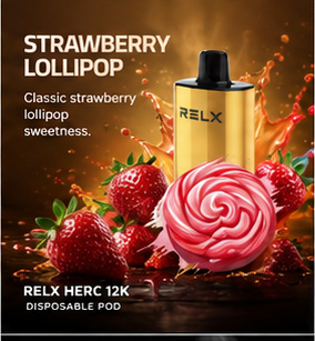 Relx Herc Strawberry Lollipop — buy cheap vapes Melbourne