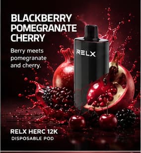 Relx Herc Blackberry Pomegranate Cherry — vape delivery Dandenong